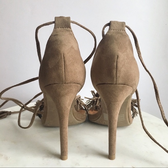 Sexy Suede Fringe Heels - Picture 4 of 5